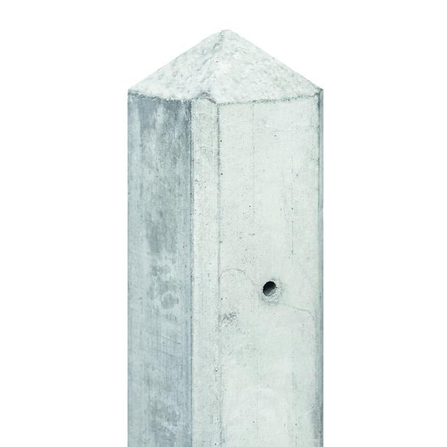 Hoekpaal GEUL wit/grijs diamantkop 10x10x280cm tbv 2 platen P003780