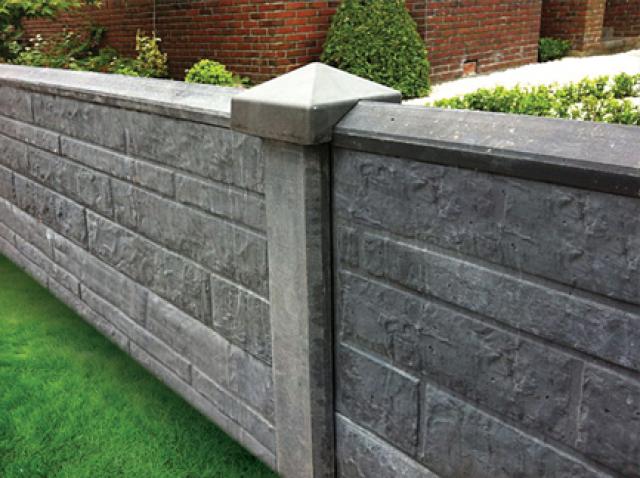 Betonpaal antraciet 10x10x145cm