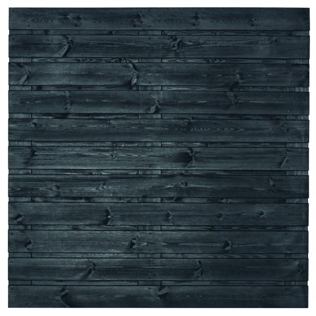 Tuinscherm Fulda zwart gespoten 180x180cm Horizontaal