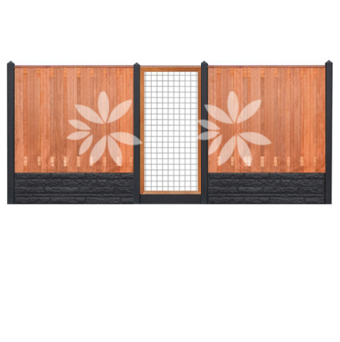 All-in pakket Hardhout Dronten 150x180cm met motief incl. plaatsen 