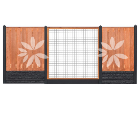 All-in pakket Hardhout Dronten 150x180cm met motief losse materialen 