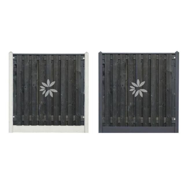 All-in pakket Grenen Zwart gespoten Stuttgart 180x180cm losse materialen
