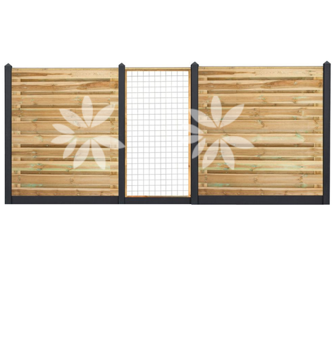 All-in pakket Grenen Breda 180x180cm horizontaal losse materialen 