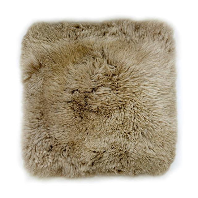 Schapenvacht kussen taupe