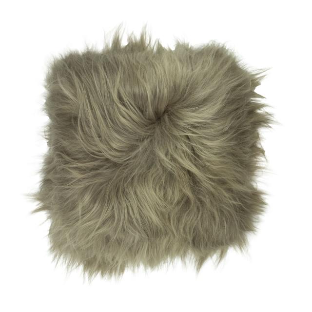 Kussen schapenvacht IJslands taupe