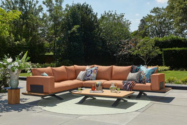 Loungeset Stockholm Terra Coral mixed weave  