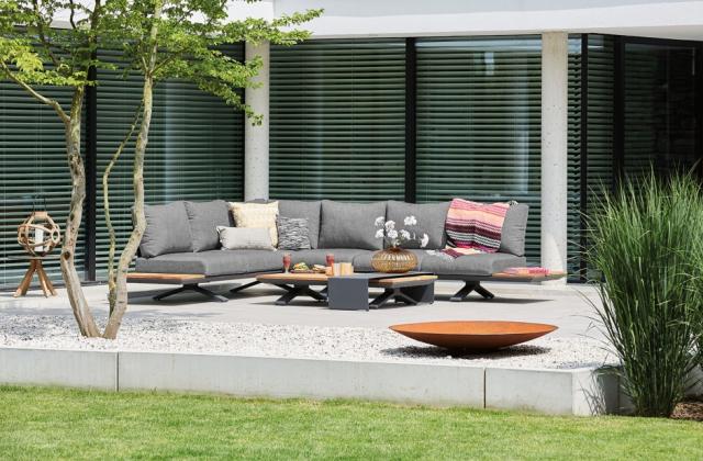 Loungeset Stockholm Light Anthracite mixed weave