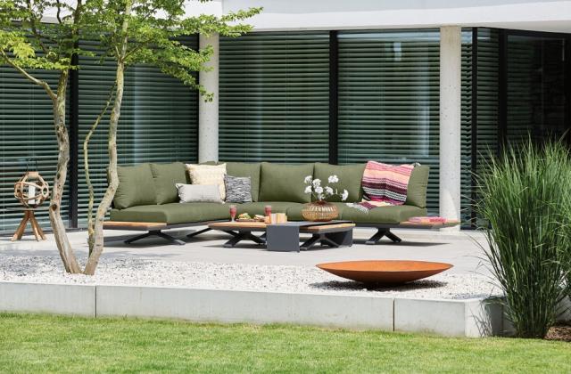 Loungeset Stockholm Soft Green mixed weave