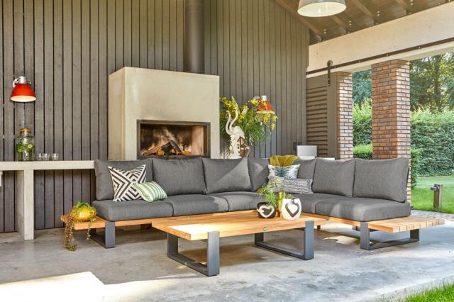 Loungeset Nardo Forest Green mixed weave