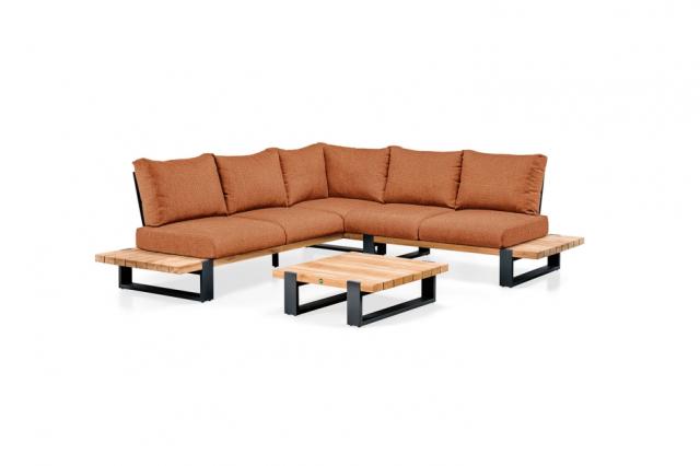 Loungeset Nardo Terra Coral mixed weave