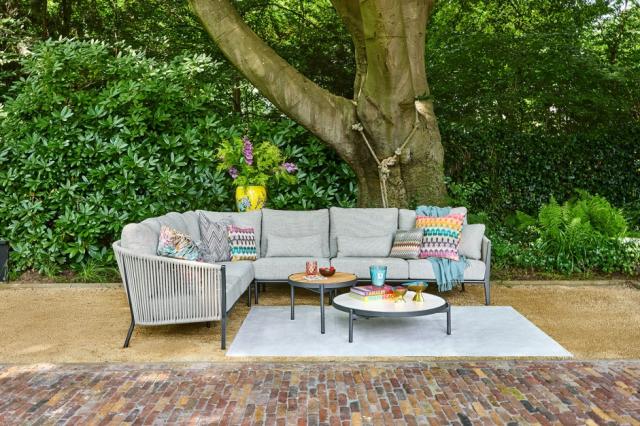 Loungeset Avero Soft Grey Mixed Weave