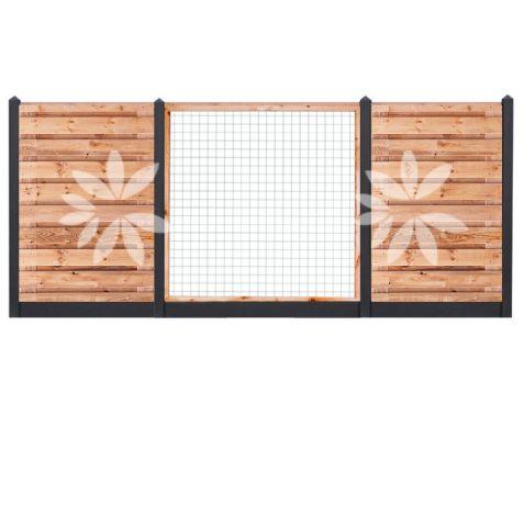 All-in pakket horizontaal Red Class Wood Zagora 180x180cm incl. plaatsen 