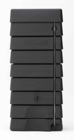 320 liter muur regenton zwart Brick