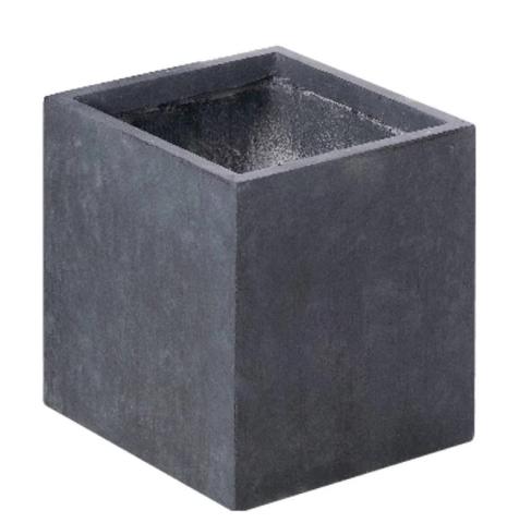 Plantenbak Fiberclay vierkant "Luxor" 50x50x50 cm Antraciet