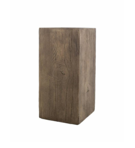 Plantenbak Fiberclay vierkant "Galant" 34x34x70 cm Houtstructuur