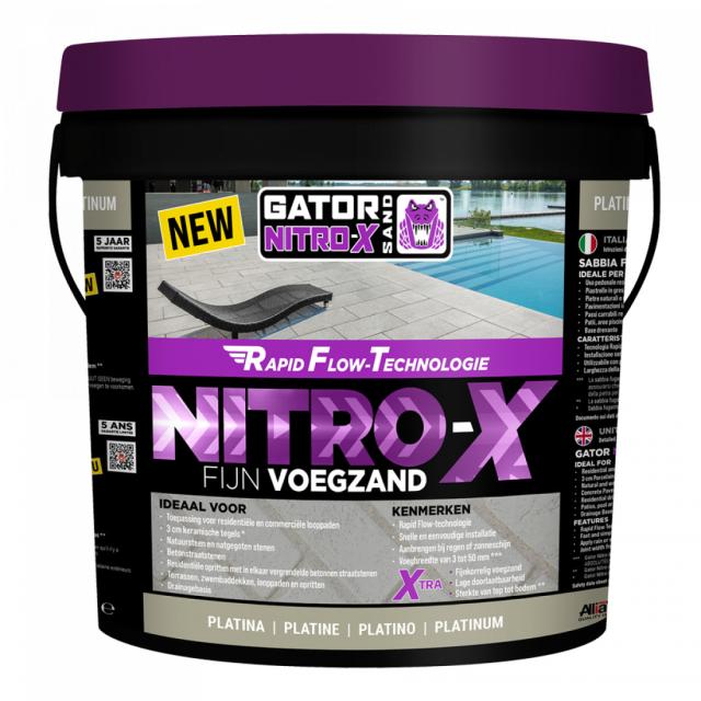 Gator Nitro X fijn Platina voegmortel 12.5kg emmer