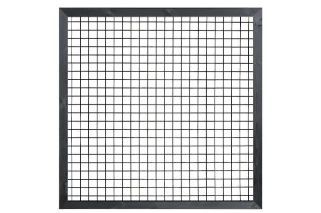 Gaaselement met zwart kader en zwart gaas 180x180cm