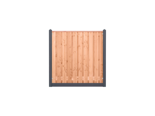 Lariks/Douglas Zwarte Woud 180x180cm antraciet