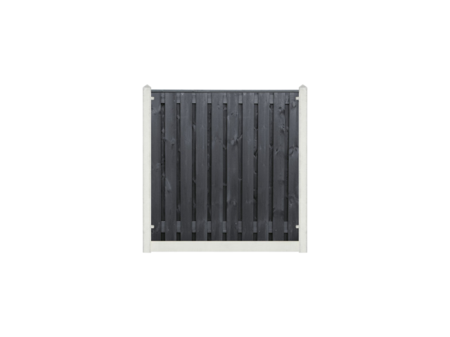 Zwart Gespoten Stuttgard 180x180cm wit/grijs