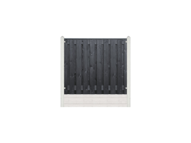 Zwart Gespoten Stuttgard 150x180cm wit/grijs