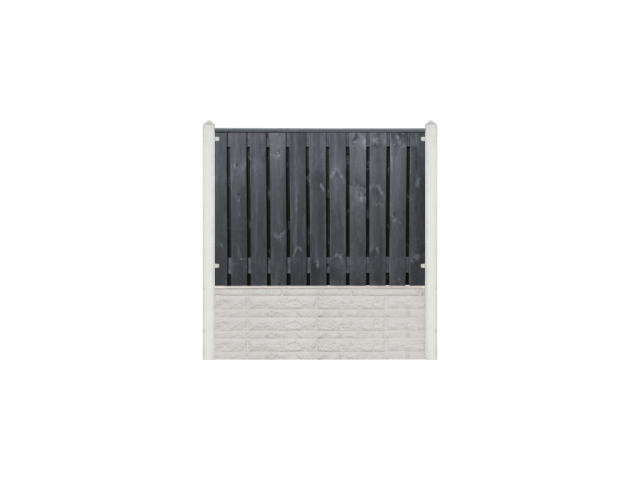 Zwart Gespoten Stuttgard 130x180cm wit/grijs