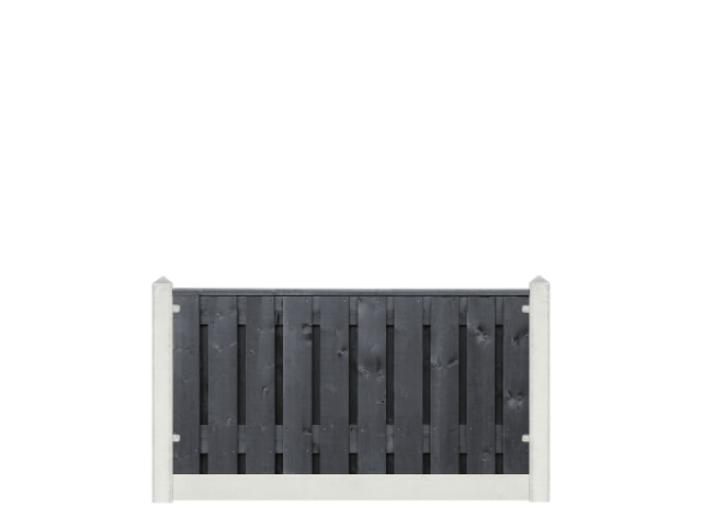 Zwart Gespoten Stuttgard 90x180cm wit/grijs