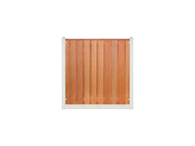 Hardhout Dronten 180x180cm wit/grijs