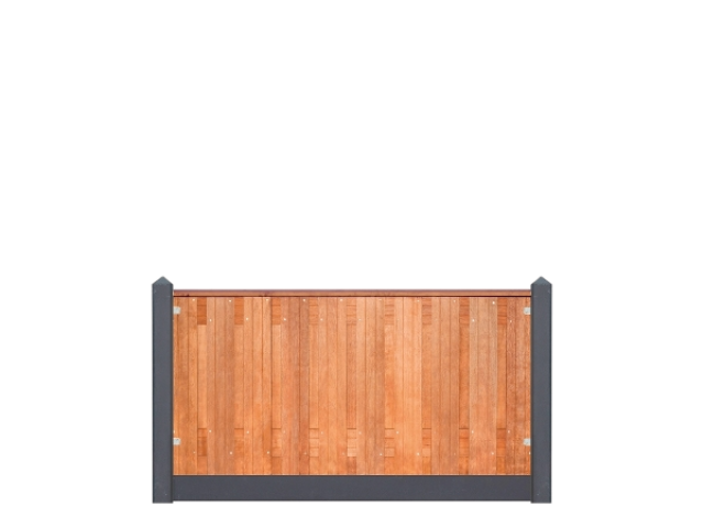 Hardhout Dronten 90x180cm antraciet