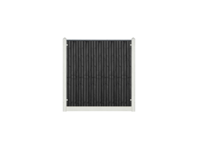 Zwart Gespoten tripleprofiel 180x180cm wit/grijs