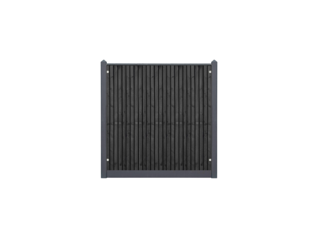 Zwart Gespoten tripleprofiel 180x180cm antraciet