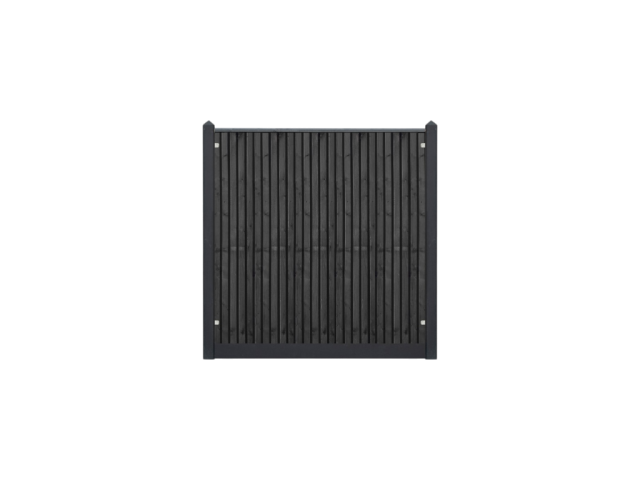 Zwart Gespoten tripleprofiel 180x180cm gecoat