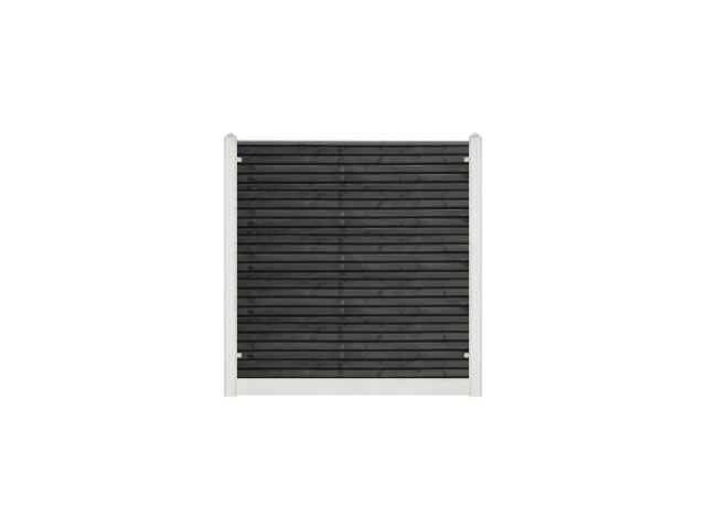 Zwart Gespoten tripleprofiel 180x180cm wit/grijs HORIZONTAAL