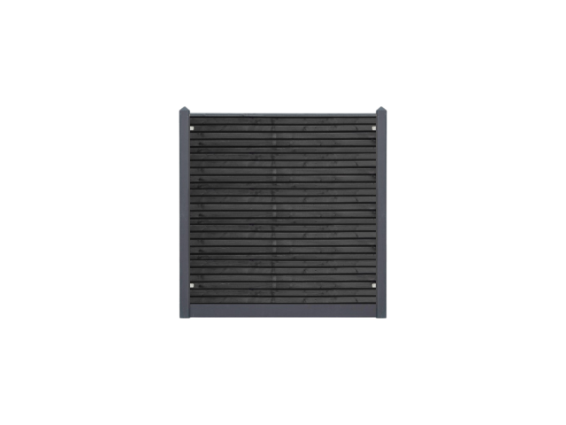 Zwart Gespoten tripleprofiel 180x180cm antraciet HORIZONTAAL