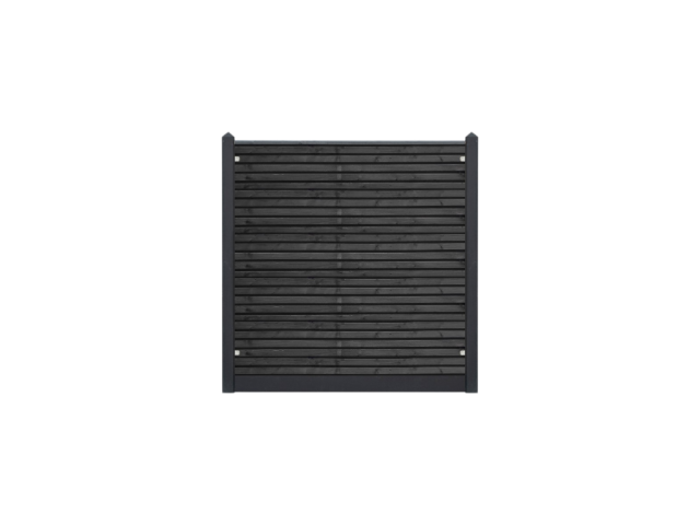 Zwart Gespoten tripleprofiel 180x180cm gecoat HORIZONTAAL