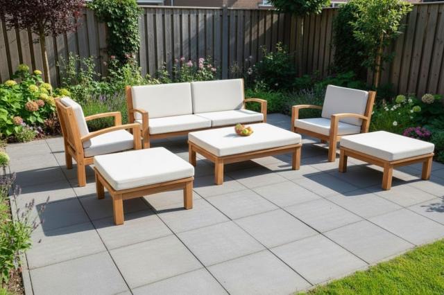 Tambora teak fauteuil 80x80x85cm