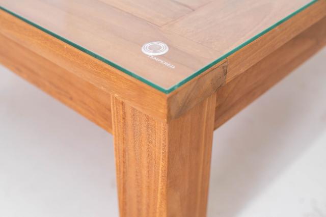Tambora teak bijzettafel 80x80x40cm